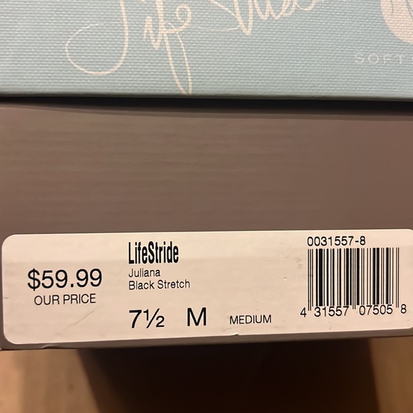 LifeStride Juliana Black Stretch Wedge 7.5 M - Picture 10 of 10